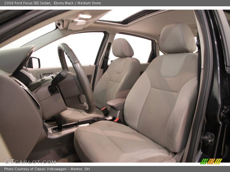 Ebony Black / Medium Stone 2009 Ford Focus SES Sedan
