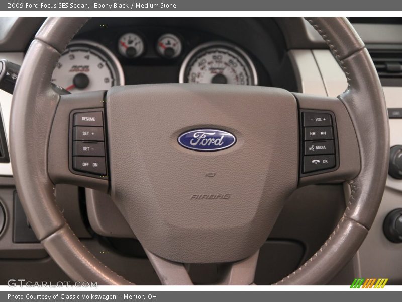 Ebony Black / Medium Stone 2009 Ford Focus SES Sedan