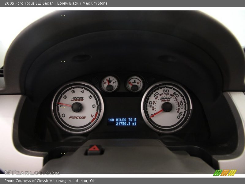 Ebony Black / Medium Stone 2009 Ford Focus SES Sedan