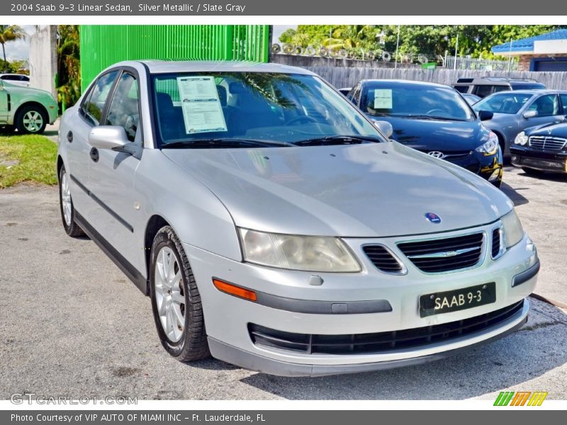Silver Metallic / Slate Gray 2004 Saab 9-3 Linear Sedan