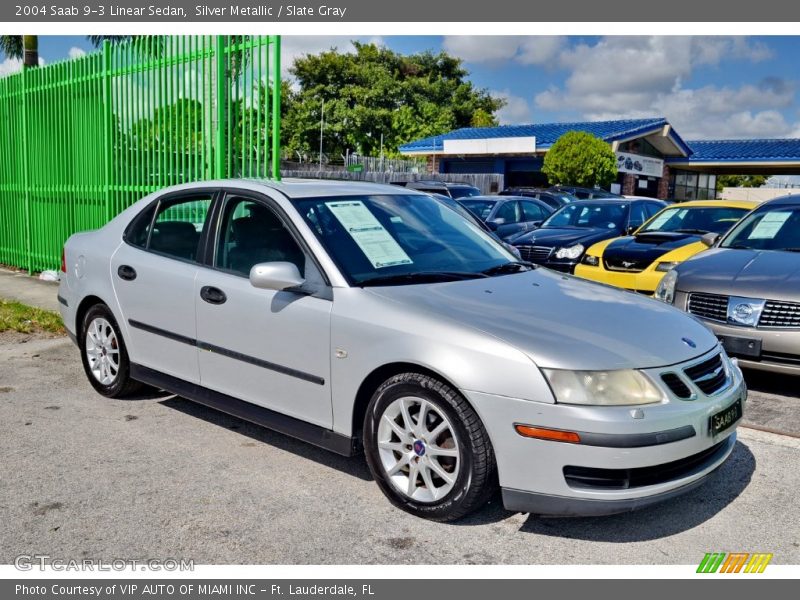 Silver Metallic / Slate Gray 2004 Saab 9-3 Linear Sedan