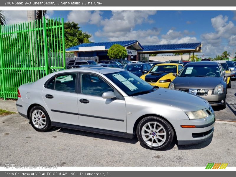 Silver Metallic / Slate Gray 2004 Saab 9-3 Linear Sedan