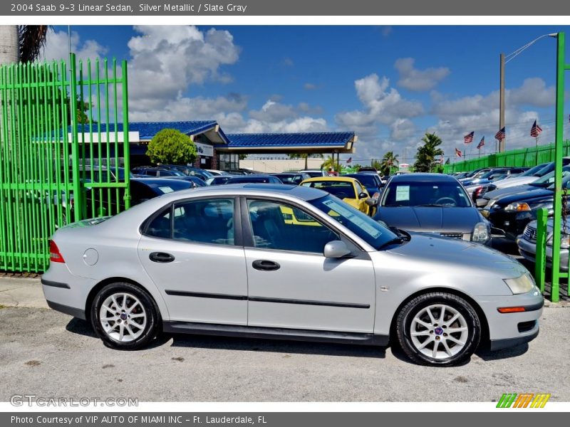 Silver Metallic / Slate Gray 2004 Saab 9-3 Linear Sedan