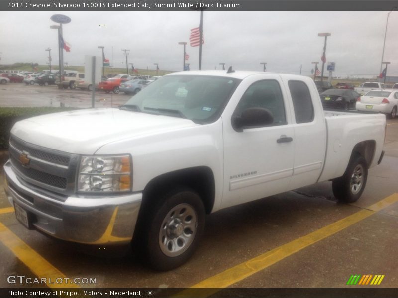 Summit White / Dark Titanium 2012 Chevrolet Silverado 1500 LS Extended Cab