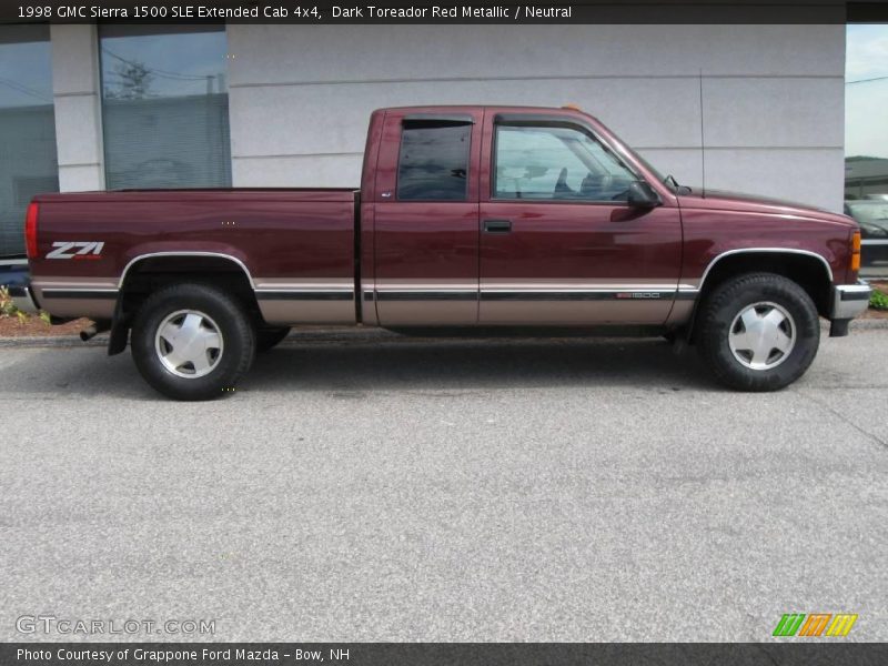 Dark Toreador Red Metallic / Neutral 1998 GMC Sierra 1500 SLE Extended Cab 4x4