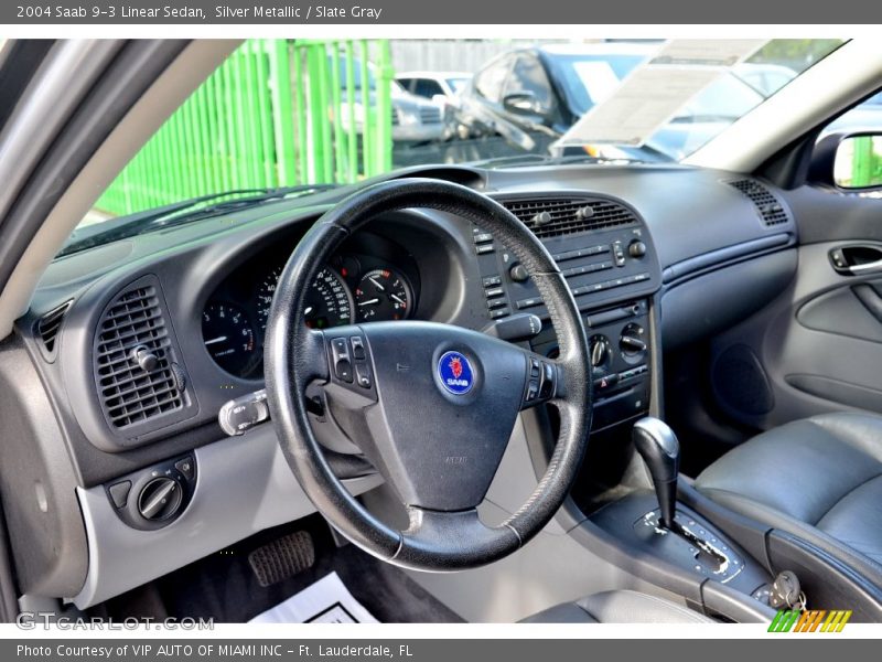 Silver Metallic / Slate Gray 2004 Saab 9-3 Linear Sedan