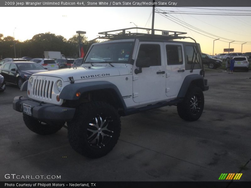 Stone White / Dark Slate Gray/Medium Slate Gray 2009 Jeep Wrangler Unlimited Rubicon 4x4