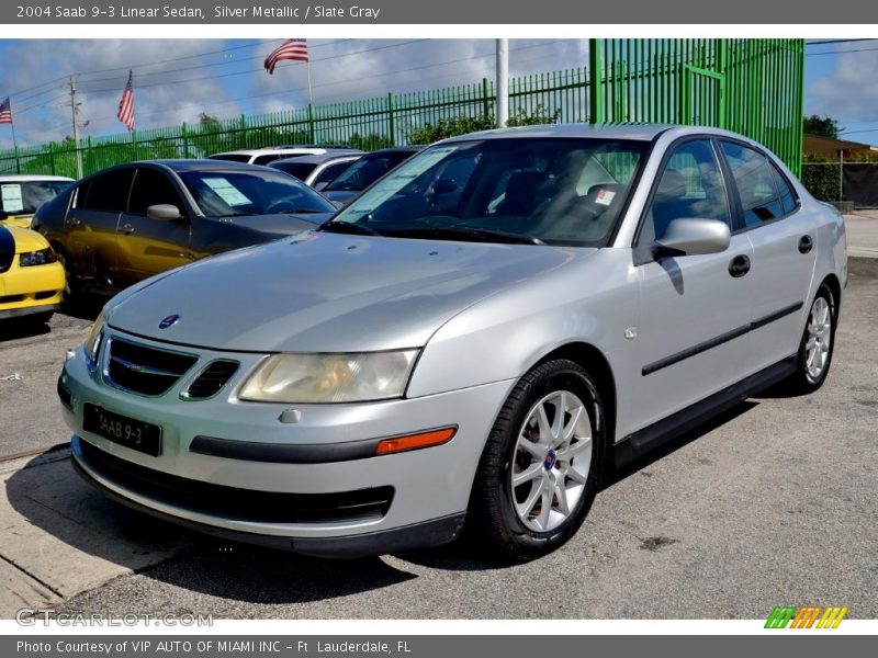 Silver Metallic / Slate Gray 2004 Saab 9-3 Linear Sedan