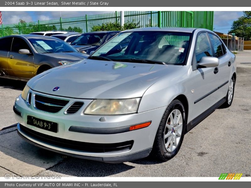Silver Metallic / Slate Gray 2004 Saab 9-3 Linear Sedan