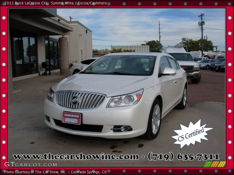 Summit White / Cocoa/Cashmere 2011 Buick LaCrosse CXL