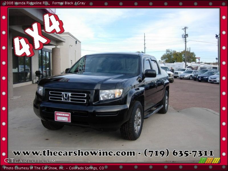 Formal Black / Gray 2008 Honda Ridgeline RTL