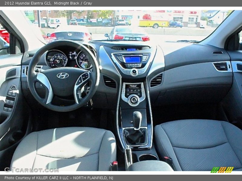 Midnight Black / Gray 2012 Hyundai Elantra GLS
