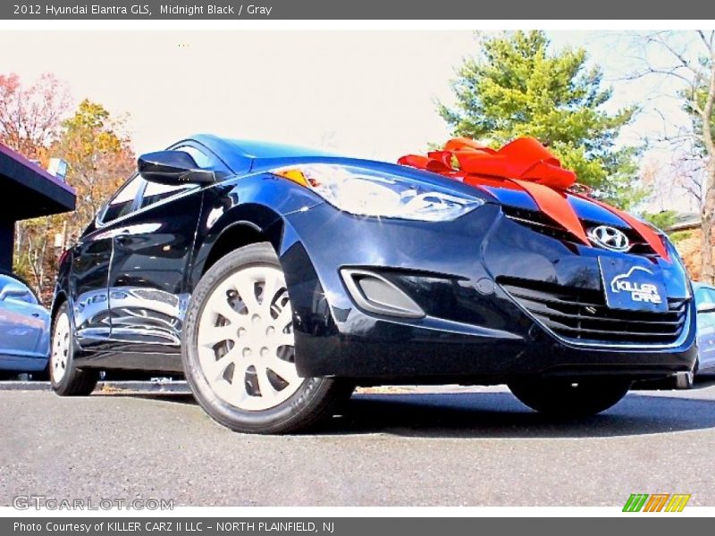 Midnight Black / Gray 2012 Hyundai Elantra GLS