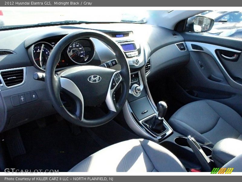 Midnight Black / Gray 2012 Hyundai Elantra GLS