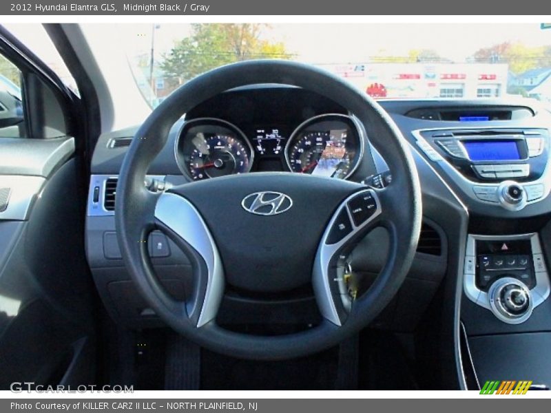 Midnight Black / Gray 2012 Hyundai Elantra GLS