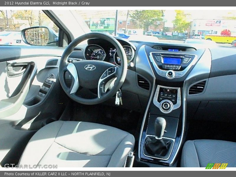 Midnight Black / Gray 2012 Hyundai Elantra GLS