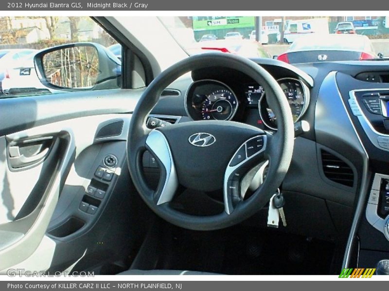 Midnight Black / Gray 2012 Hyundai Elantra GLS