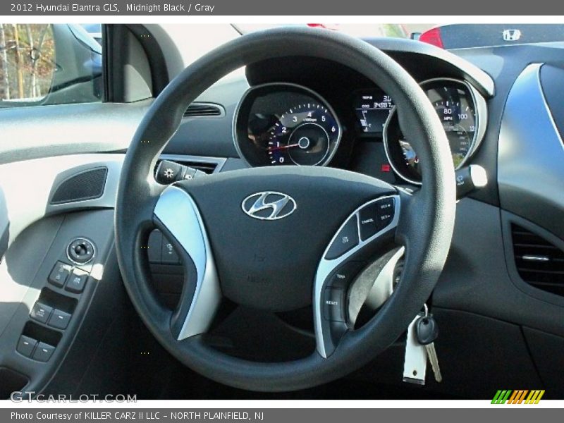 Midnight Black / Gray 2012 Hyundai Elantra GLS