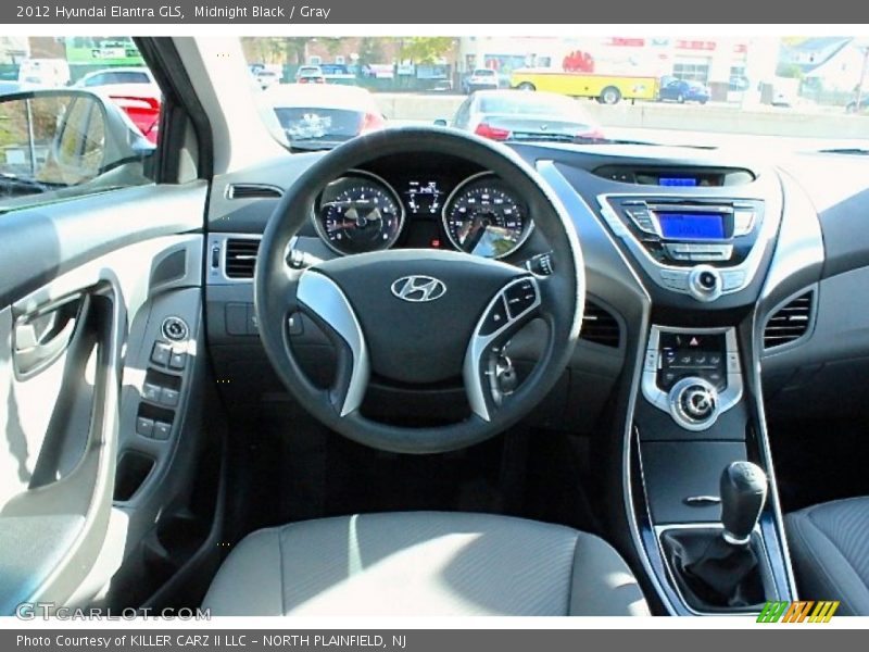 Midnight Black / Gray 2012 Hyundai Elantra GLS