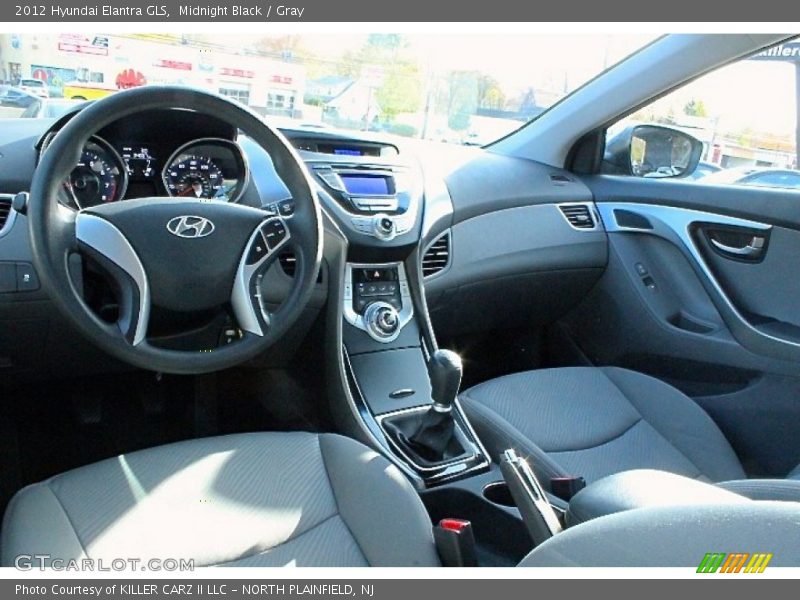Midnight Black / Gray 2012 Hyundai Elantra GLS