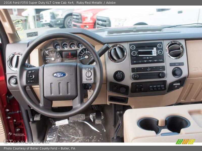 Ruby Red Metallic / Adobe 2016 Ford F350 Super Duty XLT Crew Cab 4x4