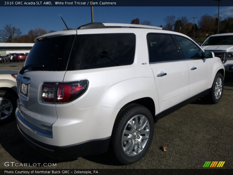 White Frost Tricoat / Dark Cashmere 2016 GMC Acadia SLT AWD