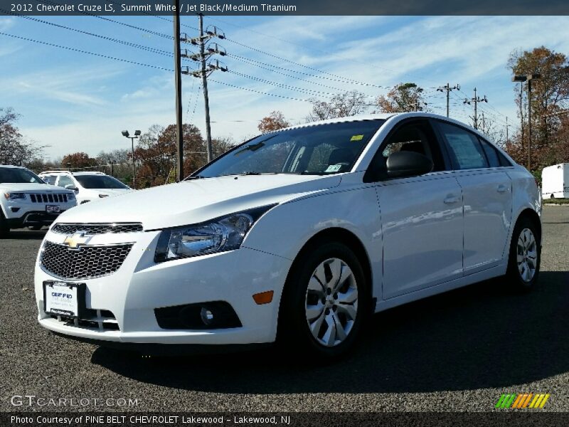 Summit White / Jet Black/Medium Titanium 2012 Chevrolet Cruze LS