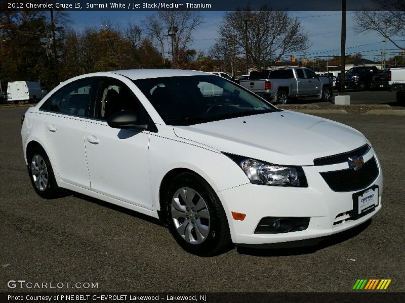 Summit White / Jet Black/Medium Titanium 2012 Chevrolet Cruze LS