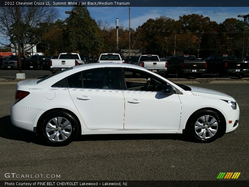 Summit White / Jet Black/Medium Titanium 2012 Chevrolet Cruze LS