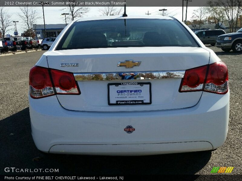 Summit White / Jet Black/Medium Titanium 2012 Chevrolet Cruze LS