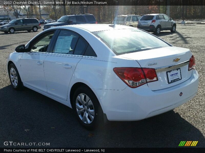 Summit White / Jet Black/Medium Titanium 2012 Chevrolet Cruze LS