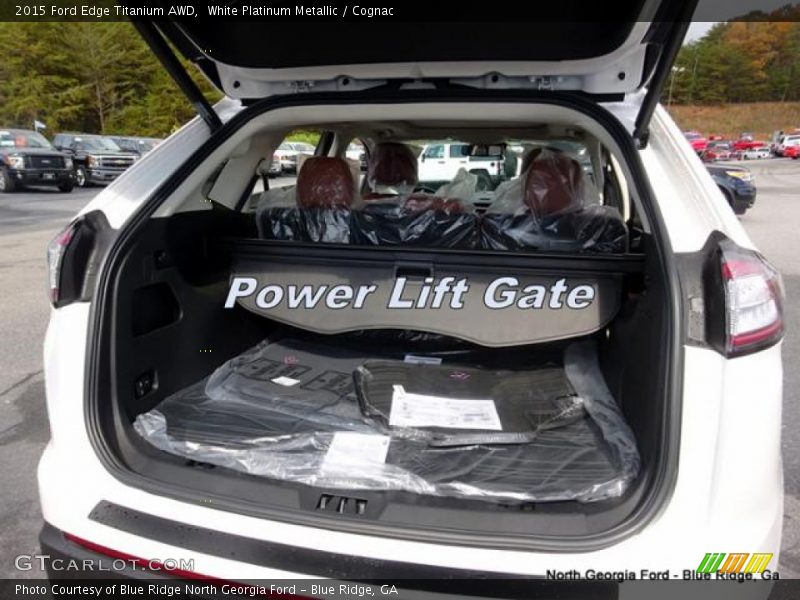 White Platinum Metallic / Cognac 2015 Ford Edge Titanium AWD
