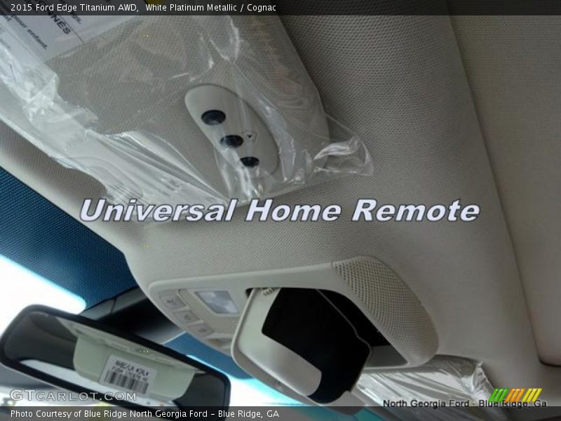 White Platinum Metallic / Cognac 2015 Ford Edge Titanium AWD