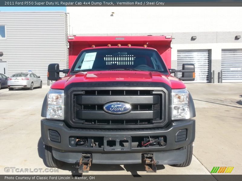 Vermillion Red / Steel Grey 2011 Ford F550 Super Duty XL Regular Cab 4x4 Dump Truck