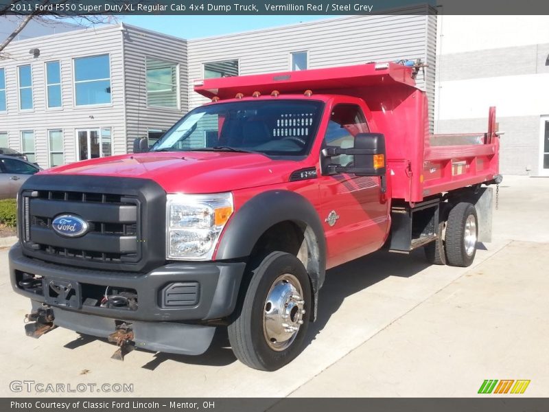 Vermillion Red / Steel Grey 2011 Ford F550 Super Duty XL Regular Cab 4x4 Dump Truck