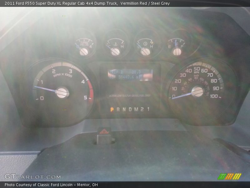 Vermillion Red / Steel Grey 2011 Ford F550 Super Duty XL Regular Cab 4x4 Dump Truck