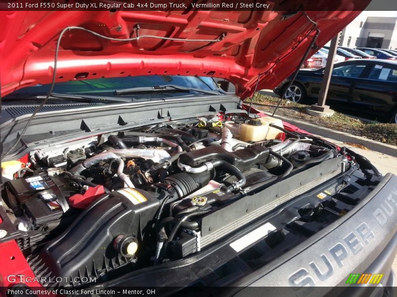 Vermillion Red / Steel Grey 2011 Ford F550 Super Duty XL Regular Cab 4x4 Dump Truck