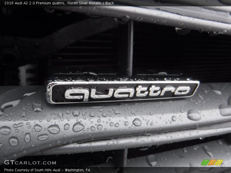 Florett Silver Metallic / Black 2016 Audi A3 2.0 Premium quattro