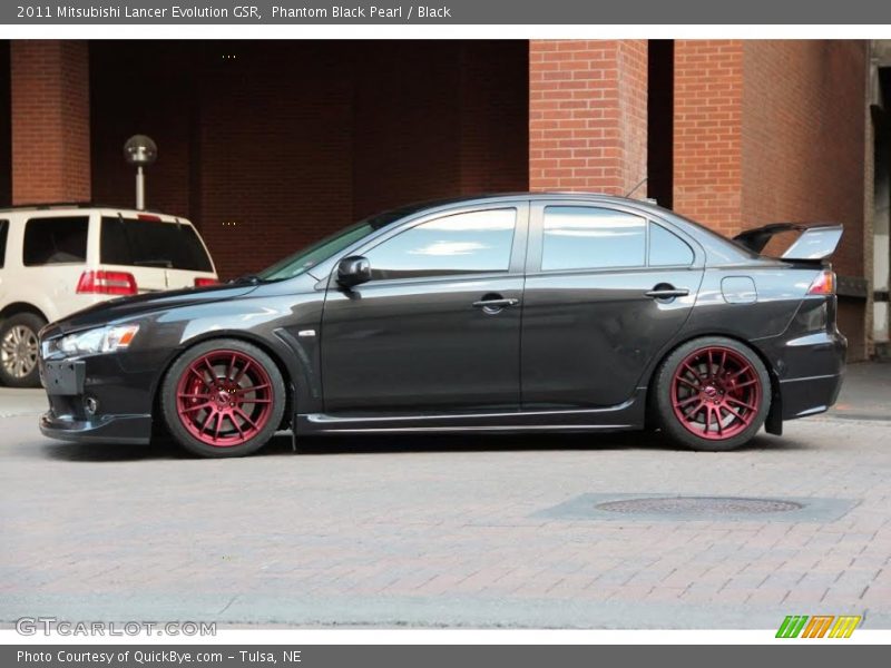 Phantom Black Pearl / Black 2011 Mitsubishi Lancer Evolution GSR