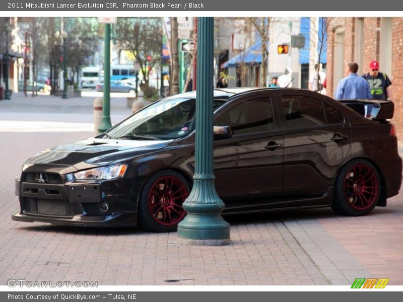 Phantom Black Pearl / Black 2011 Mitsubishi Lancer Evolution GSR