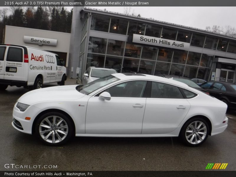 Glacier White Metallic / Nougat Brown 2016 Audi A7 3.0 TFSI Premium Plus quattro