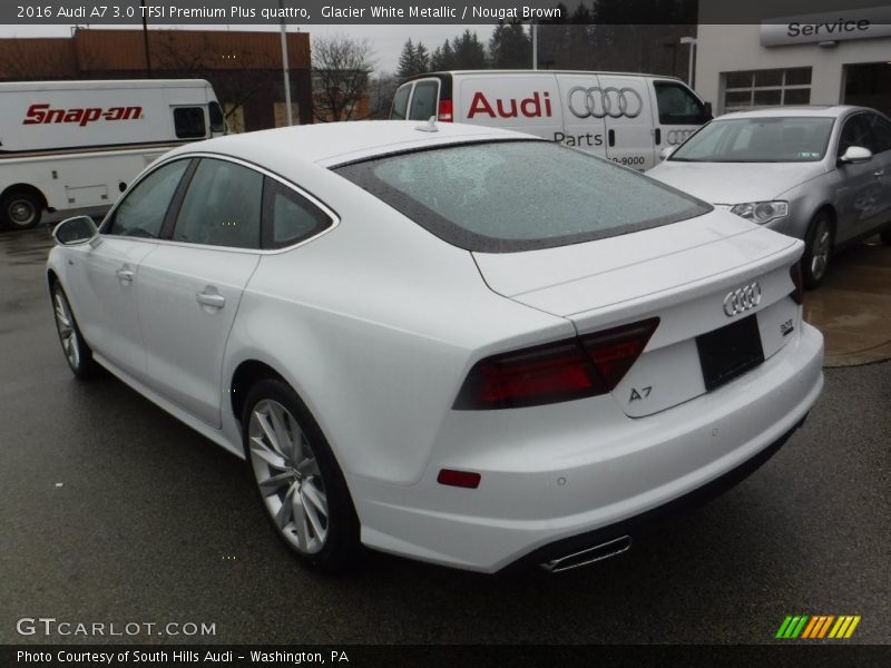Glacier White Metallic / Nougat Brown 2016 Audi A7 3.0 TFSI Premium Plus quattro