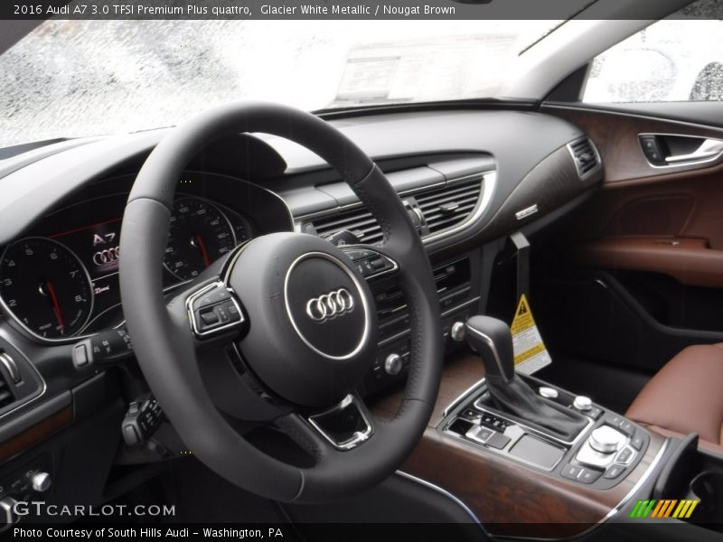 Glacier White Metallic / Nougat Brown 2016 Audi A7 3.0 TFSI Premium Plus quattro