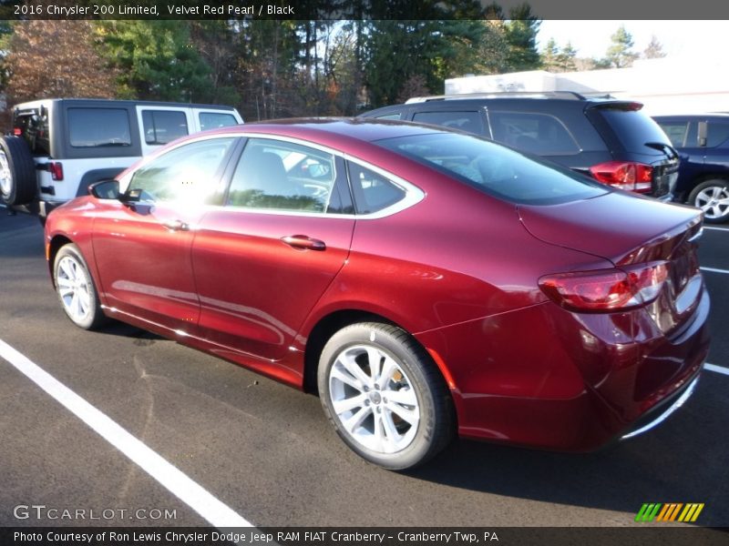 Velvet Red Pearl / Black 2016 Chrysler 200 Limited