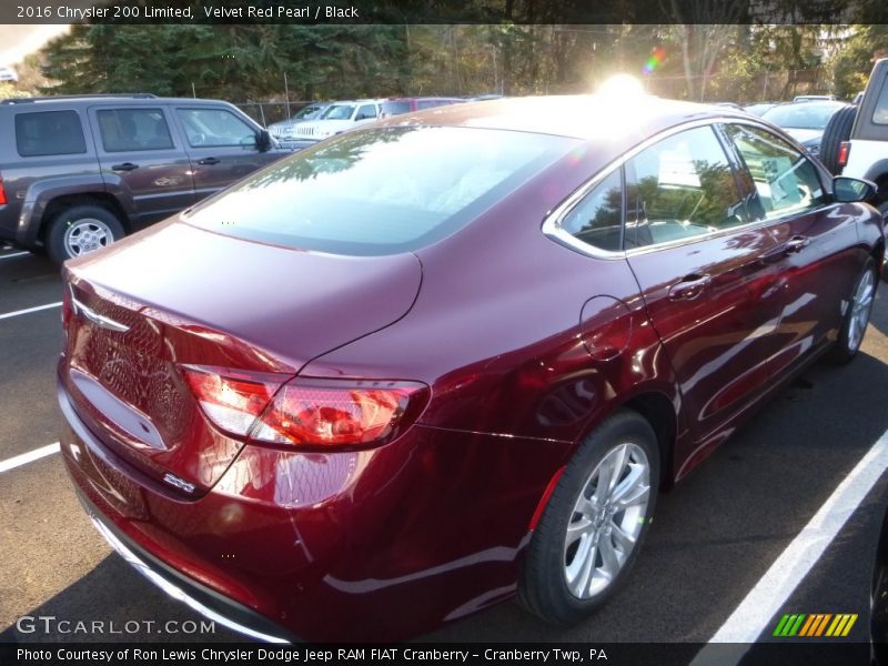 Velvet Red Pearl / Black 2016 Chrysler 200 Limited