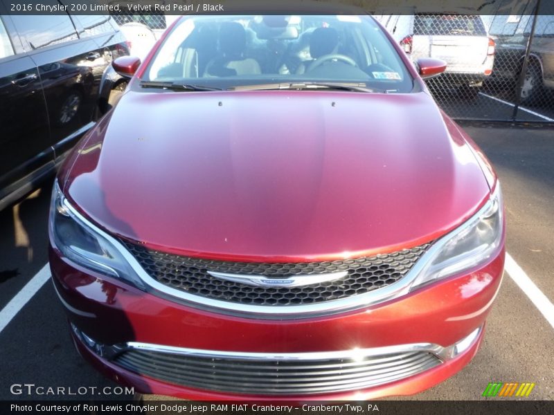 Velvet Red Pearl / Black 2016 Chrysler 200 Limited