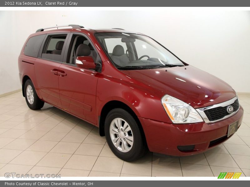 Claret Red / Gray 2012 Kia Sedona LX