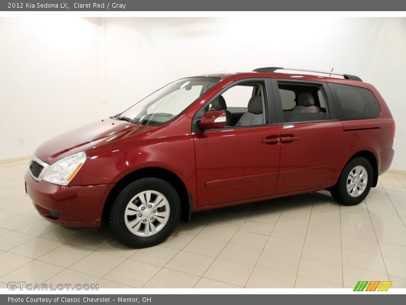 Claret Red / Gray 2012 Kia Sedona LX