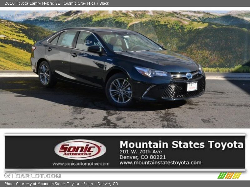 Cosmic Gray Mica / Black 2016 Toyota Camry Hybrid SE