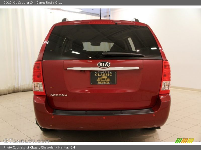 Claret Red / Gray 2012 Kia Sedona LX